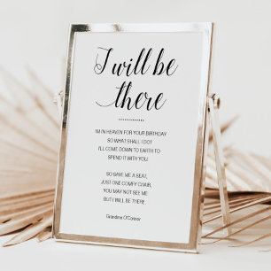 Ich bin am Geburtstag dort, wo ich einen Platz im  Poster