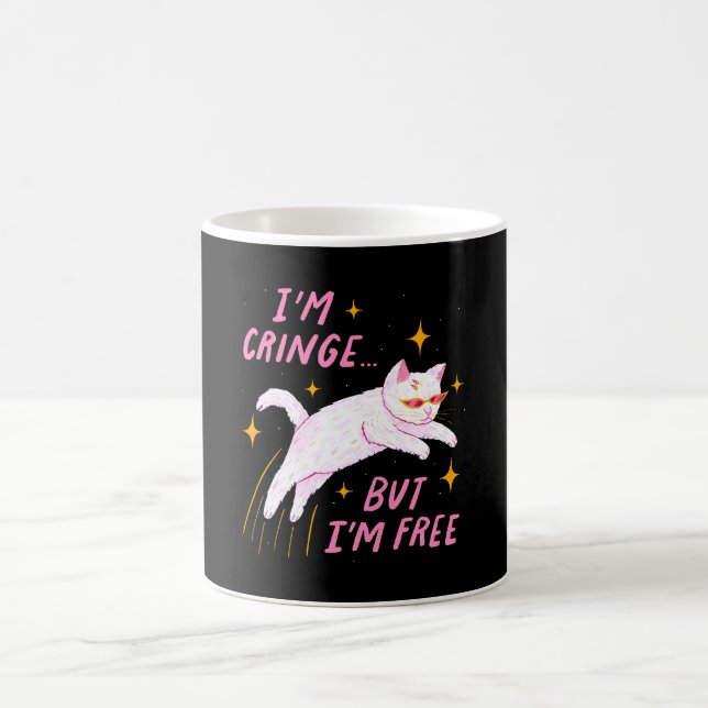 Ich bin am Rande, aber ich bin frei Kaffeetasse (Mittel)