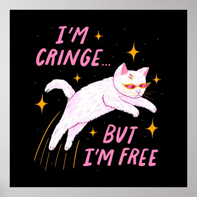 Ich bin am Rande, aber ich bin frei Poster (Vorne)