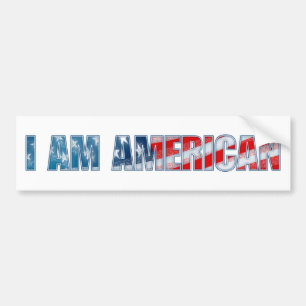 Ich bin amerikanisch autoaufkleber