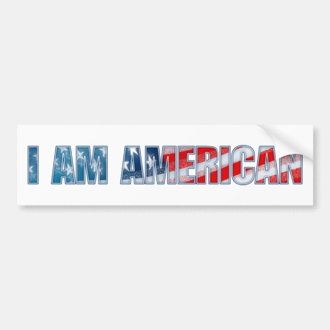 Ich bin amerikanisch autoaufkleber (Vorne)