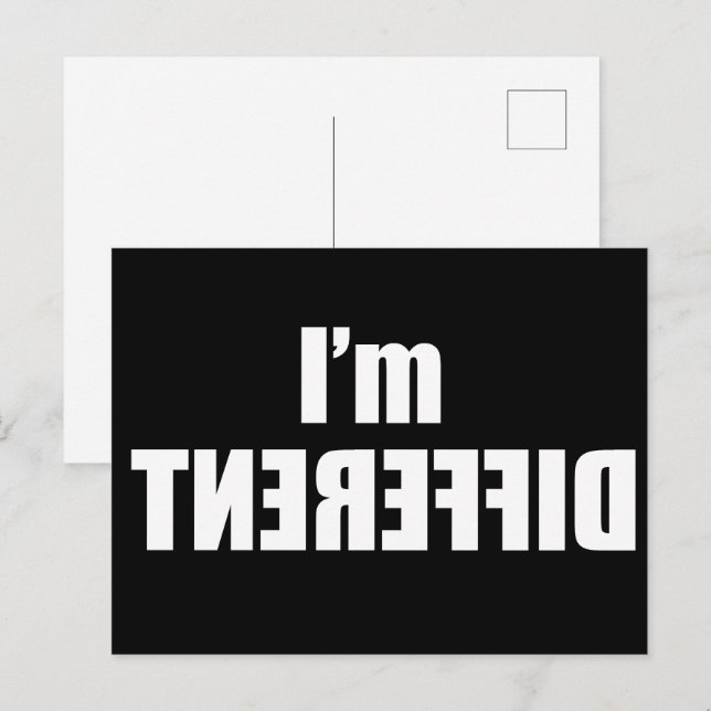 Ich bin anders postkarte (Vorne/Hinten)