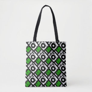 ICH BIN ANGESAGTES HOPFEN - GRÜNER BUCHSTABE - TASCHE