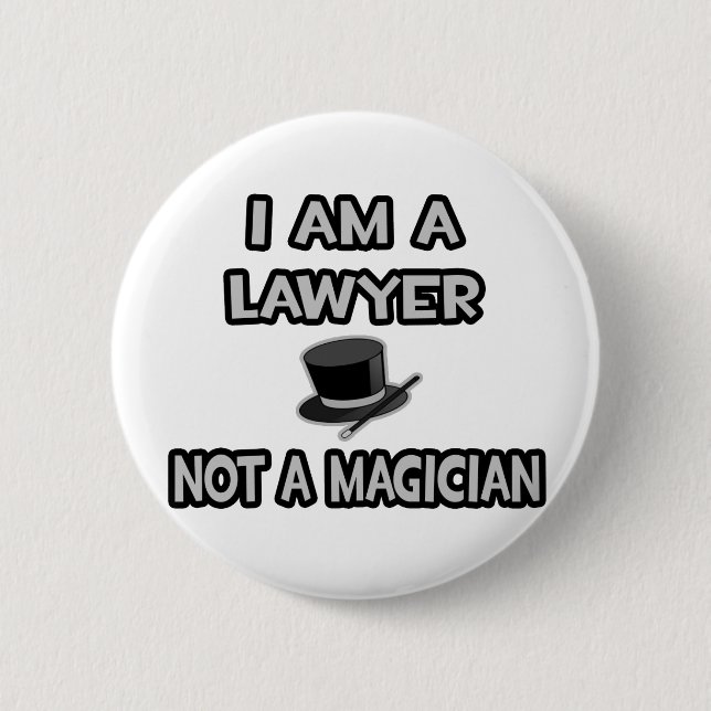 Ich bin Anwalt ... Nicht ein Magier Button (Vorderseite)