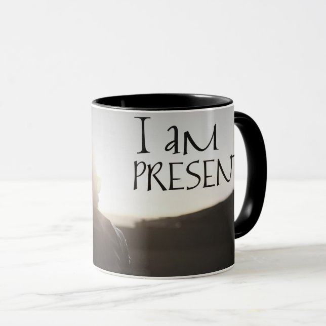 Ich bin anwesend tasse (VorderseiteRechts)