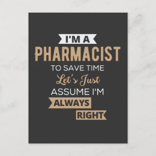Ich bin Apotheker, um Zeit Retten. Nehmen wir mal Postkarte