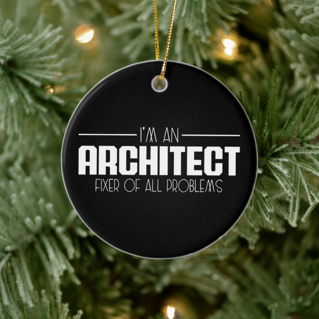Ich bin Architektin und Fehlerbeheberin für alle P Keramik Ornament (Baum)
