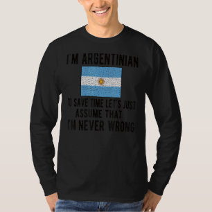 Ich bin argentinische Fahne Argentinische Wurzeln T-Shirt