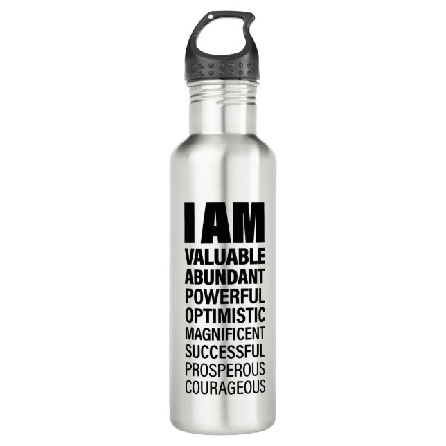 Ich bin Art Cool Text Graphic Opportunity Quote Ar Edelstahlflasche (Vorderseite)