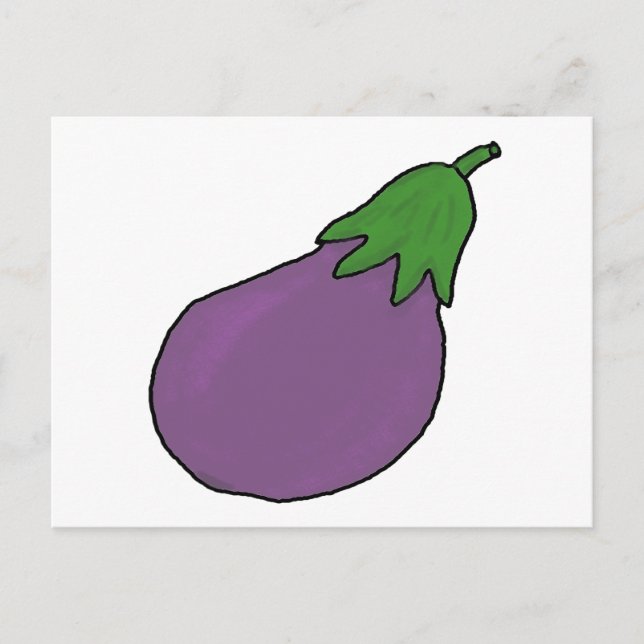 Ich bin Aubergine Postkarte (Vorderseite)