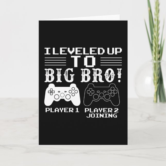 Ich bin auf dem Niveau des Großbro-Gamer-Bruders Karte (Vorderseite)