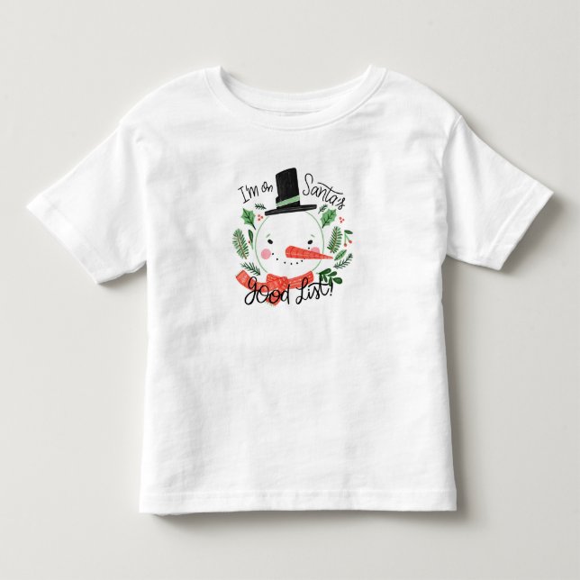 Ich bin auf dem Snowman-Kleinkind-T - Shirt des We (Vorderseite)
