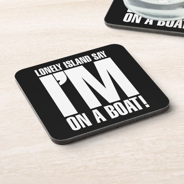 Ich bin auf einem Boot Getränkeuntersetzer (Linke Seite)