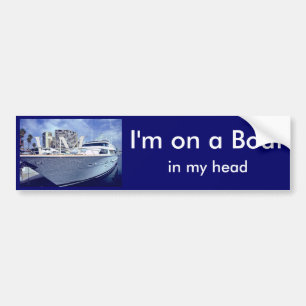 Ich bin auf einem Boot, in meinem Kopf Autoaufkleber
