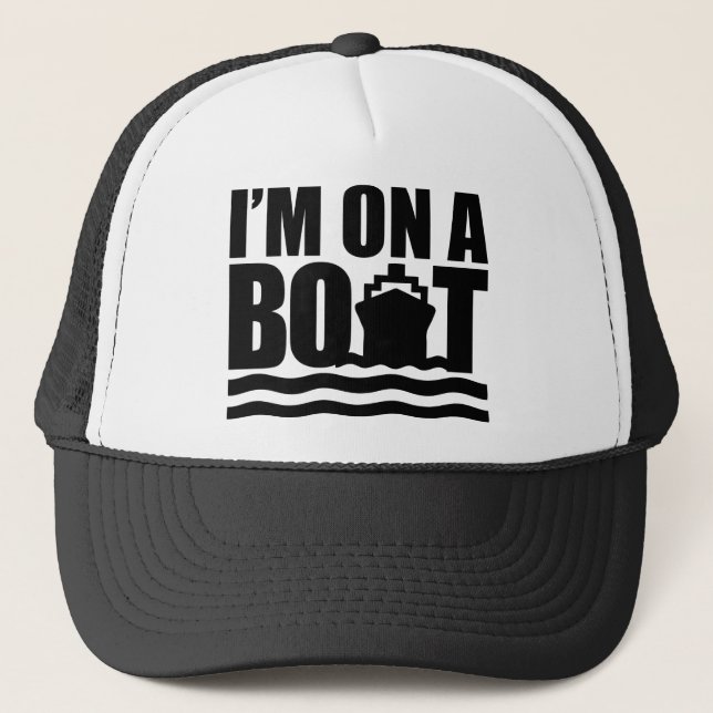 Ich bin auf einem Boot Truckerkappe (Vorderseite)