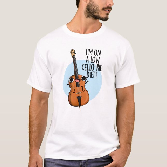 Ich bin auf einem Low Cello Diet Funny Cello Pun T-Shirt (Vorderseite)