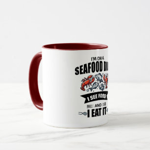 Ich bin auf einer Meeresfrüchte-Diät, die ich sehe Tasse