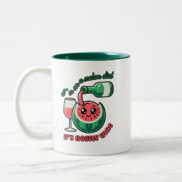 Ich bin auf einer Melon Diet Funny Watermelon Zweifarbige Tasse