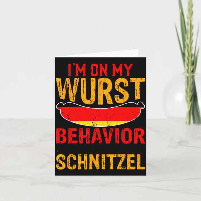 Ich bin auf meinem Wurst-Verhalten Ich gebe keinen Karte (Vorderseite)