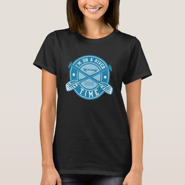 Ich bin auf River Time Summer Tubing Family Flop T-Shirt (Vorderseite)