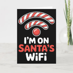 Ich bin auf Santas Wifi Weihnachten Ferien Xmas Karte
