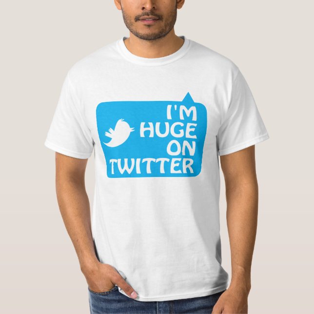 Ich bin auf Twitter enorm T-Shirt (Vorderseite)