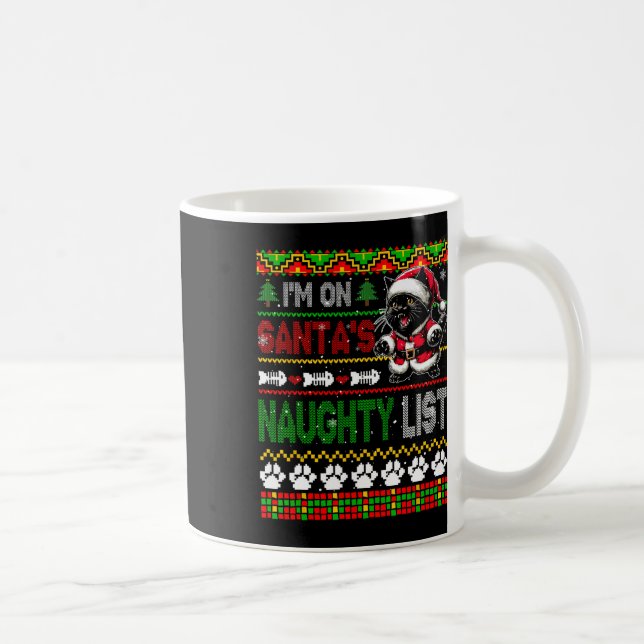 Ich bin auf Weihnachten Weihnachten Weihnachtsfeie Kaffeetasse (Rechts)