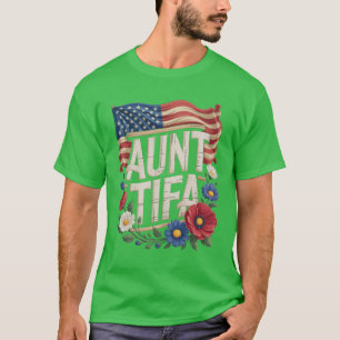 Ich bin Auntifa Print Mädchen T-Shirt