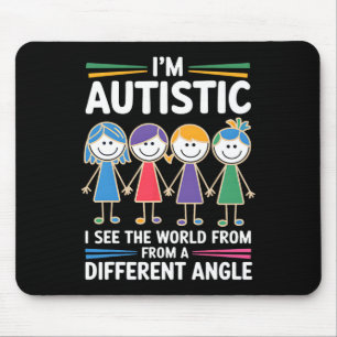 Ich bin autistisch, sehe die Weltkriege gegen Auti Mousepad