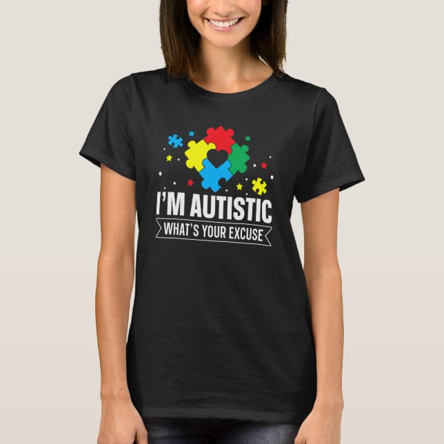 Ich bin autistisch T-Shirt (Vorderseite)