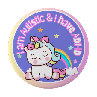 Ich bin autistisch und habe ADHS Button