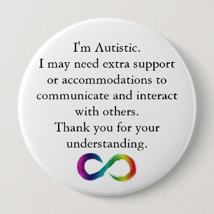 "Ich bin Autistisch"-Warnschaltfläche Button
