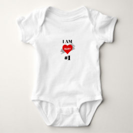Ich bin Baby Nummer 1 | Twins Red Heart | Baby T - Baby Strampler