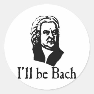 Ich bin Bach Runder Aufkleber