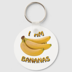 Ich bin Bananen Basic Round Button Schlüsselanhäng Schlüsselanhänger