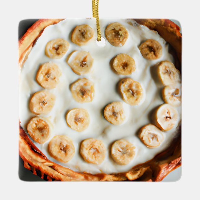 Ich bin Bananen für dich | Banane Creme Pie Christ Keramikornament (Vorderseite)