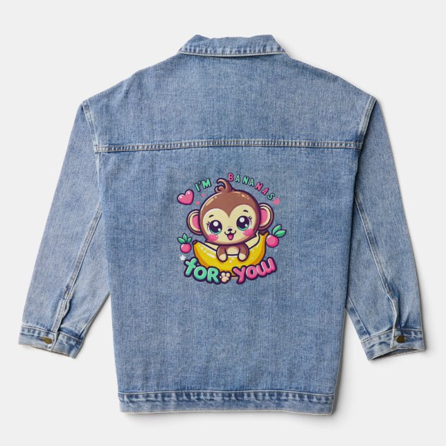 Ich bin Bananen für dich Jeansjacke (Rückseite)