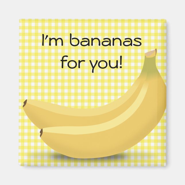 Ich bin Bananen für dich, Niedlicher "Liebe"-Magne Magnet (Vorne)