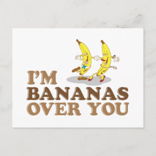 Ich bin Bananen über dir - tanzende Bananen Postkarte