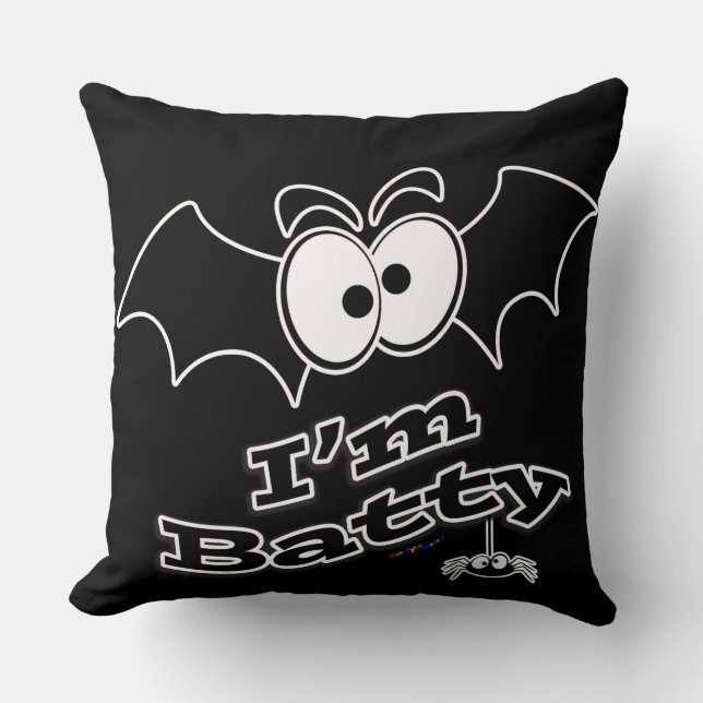 Ich bin Batty Crazy Eyes Kissen (Vorderseite)