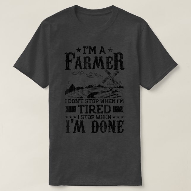 Ich bin Bauer Funny Farm Tractor Animals Gr T-Shirt (Design vorne)