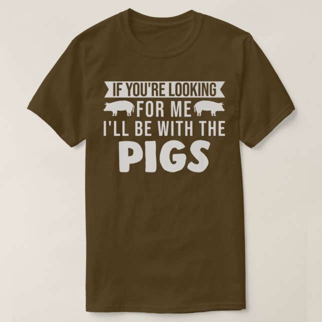 Ich bin bei den Schweinen Premium T-Shirt (Design vorne)