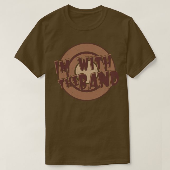 Ich bin bei der Vintagen Braun T-Shirt (Design vorne)