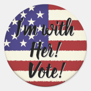 Ich bin bei ihr... Abstimmung Runder Aufkleber