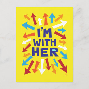 Ich bin bei ihr postkarte