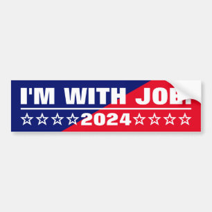 Ich bin bei Joe! Amerikanische Präsidentschaftswah Autoaufkleber