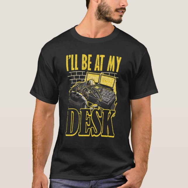 Ich bin bei My Desk Audio Engineer 2 T-Shirt (Vorderseite)