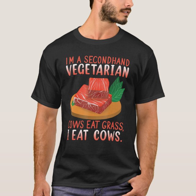 Ich bin beiläufig Vegetarier Vegan T-Shirt (Vorderseite)