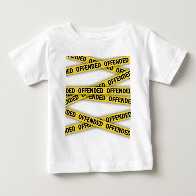 Ich bin beleidigt Polizei-Band nicht überqueren Baby T-shirt (Vorderseite)