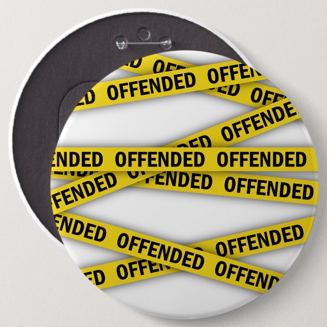 Ich bin beleidigt Polizei-Band nicht überqueren Button (Vorne & Hinten)